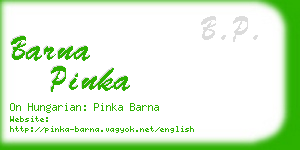 barna pinka business card